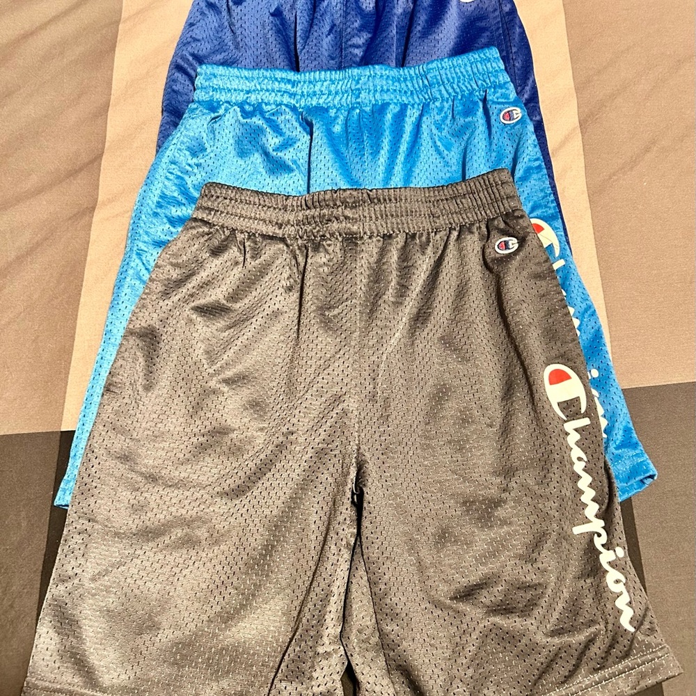Champion Mesh Shorts Set - Black, Blue, Navy - all size 10/12 boys